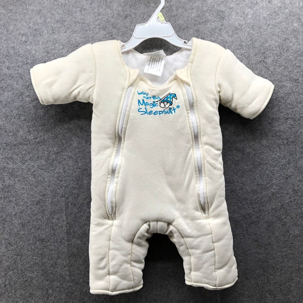 Baby Merlin Magic Sleepsuit 3-6M Size Small 12-18 lbs Light Yellow‎